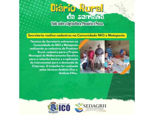 Na edição do Diário Rural desta semana, a  Secretaria do Desenvolvimento da Agricultura
